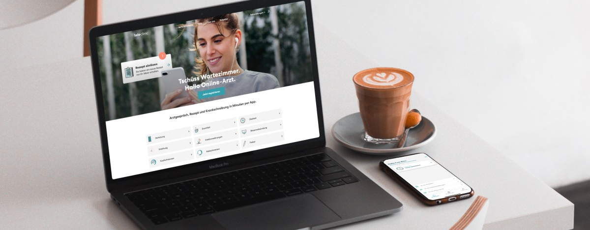 Laptop-Bildschirm mit einem Tele-Arzt